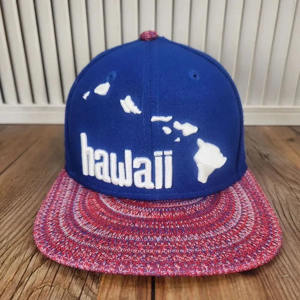 Hawaii New Era 9fifty Original Fit Snapback Hat Cap Blue Red Hawaiian Islands HI